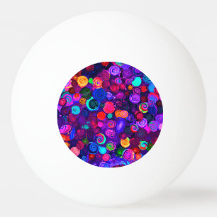 Cute colourful spiral cosmos patterns ping pong ball