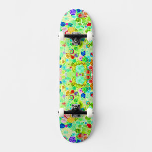 Cute colourful spiral cosmos patterns skateboard