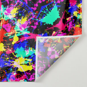Cute colourful splatter paint car flag tapestry