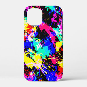 Cute colourful splatter paint iPhone 12 mini case