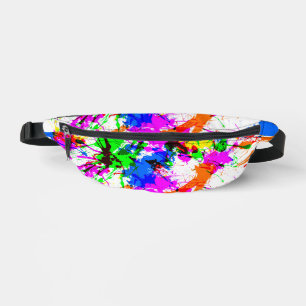 Cute colourful splatter paint design bum bags