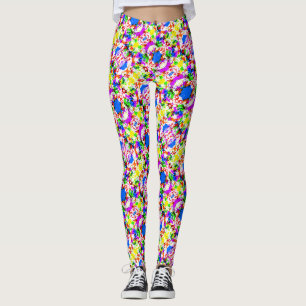 Cute colourful splatter paint design leggings