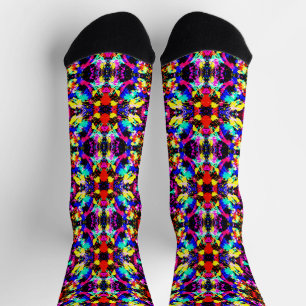 Cute colourful splatter paint socks