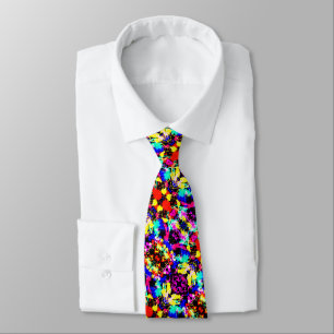 Cute colourful splatter paint tie