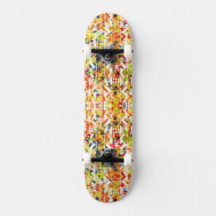 Cute colourful spring abstract pattern skateboard