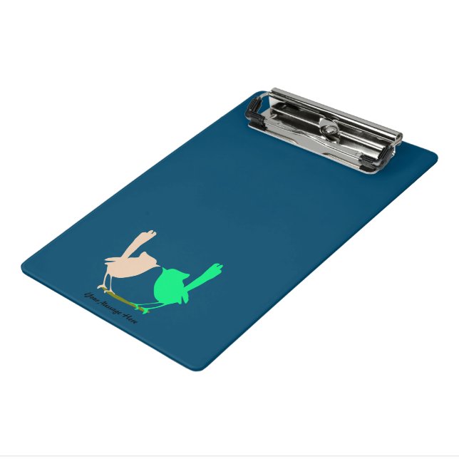 Cute Colourful Spring birds party  Mini Clipboard (Angled3)