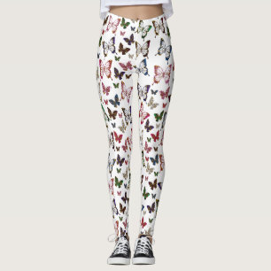 Cute Colourful Spring Butterfly Design Leggings