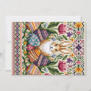 Cute/Colourful Spring/Easter fair isle  Holiday Card