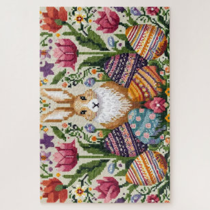 Cute/Colourful Spring/Easter fair isle Jigsaw Puzzle