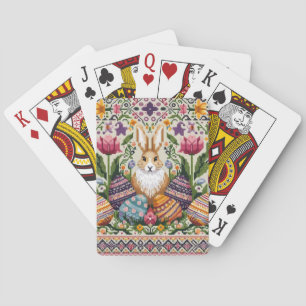 Cute/Colourful Spring/Easter fair isle Playing Cards
