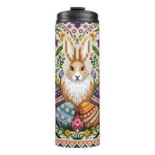 Cute/Colourful Spring/Easter fair isle  Thermal Tumbler