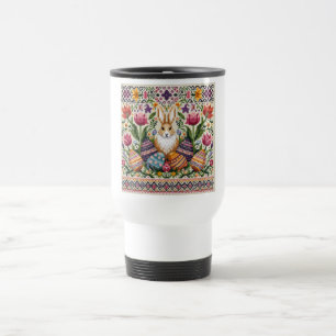 Cute/Colourful Spring/Easter fair isle  Travel Mug