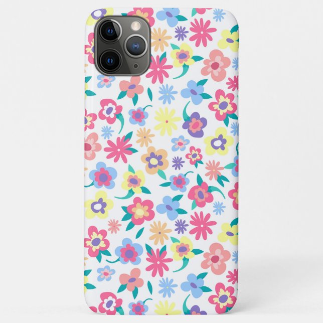 Cute colourful spring flowers pattern Case-Mate iPhone case (Back)