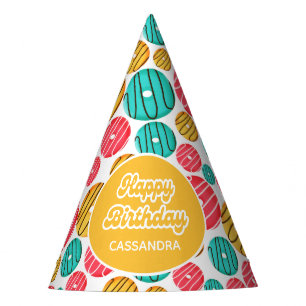 Cute Colourful Sprinkle Doughnut  Party Hat