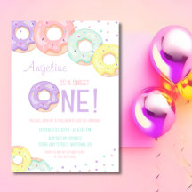 Cute Colourful Sprinkle Doughnuts First Birthday