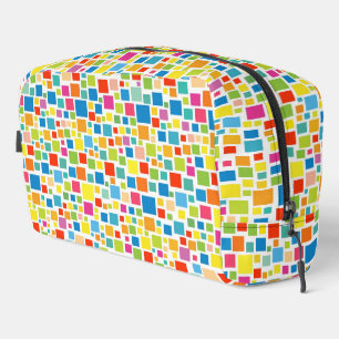 Cute colourful squares patterns dopp kit