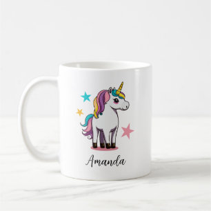 Cute Colourful Stars Unicorn Daughter Coffee Mug