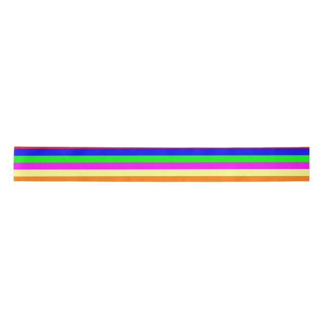 Cute Colourful Striped  Satin Ribbon (Front)