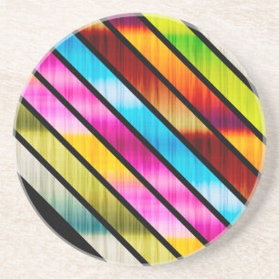 Cute colourful stripes coaster