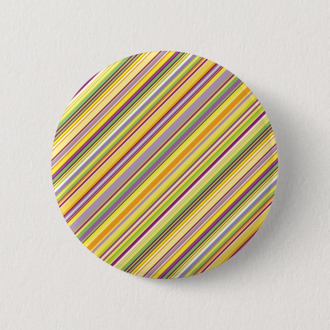 Cute colourful stripes design 6 cm round badge (Front)