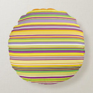 Cute colourful stripes design All-Over-Print tank Round Cushion