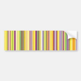 Cute colourful stripes design bumper sticker