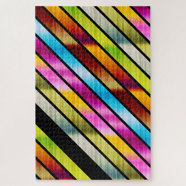Cute colourful stripes jigsaw puzzle (Vertical)