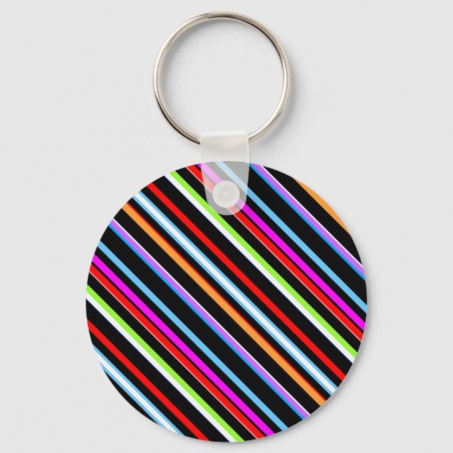 Cute colourful stripes key ring (Front)