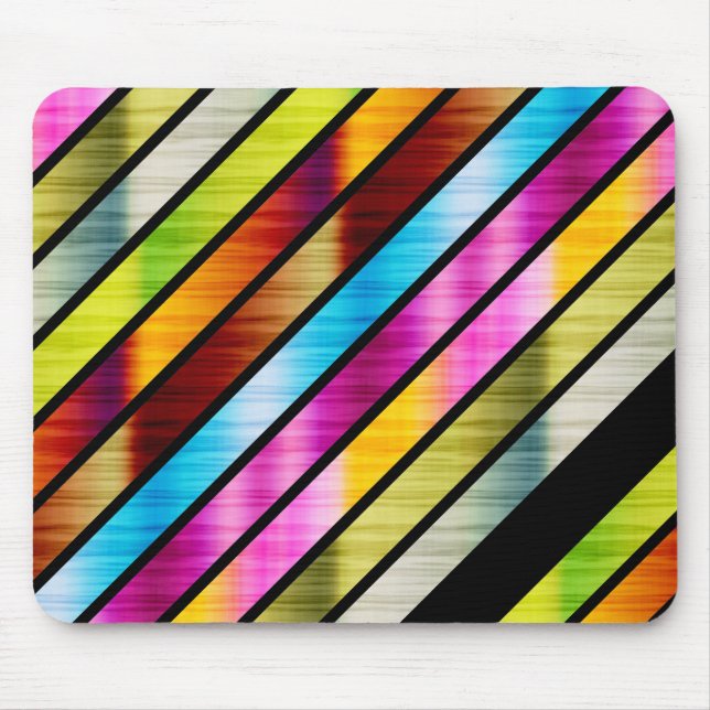 Cute colourful stripes mouse pad (Front)