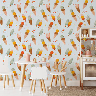 Cute Colourful Summer Ice Cream Wallpaper