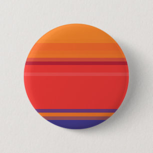Cute colourful summer stripes 6 cm round badge