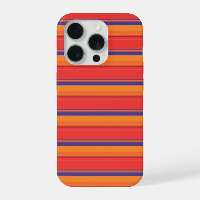 Cute colourful summer stripes  iPhone case (Back)