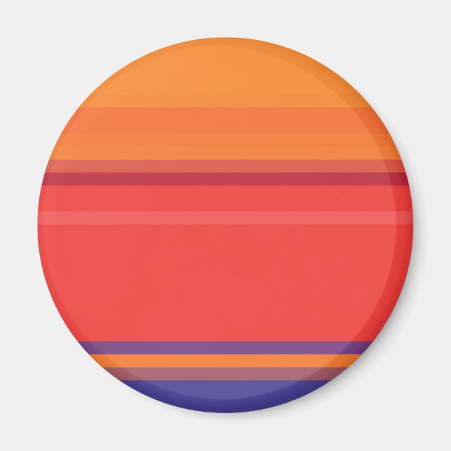 Cute colourful summer stripes  magnet (Front)