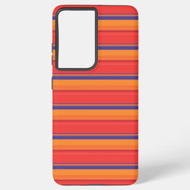 Cute colourful summer stripes  samsung galaxy s21+ case (Back)