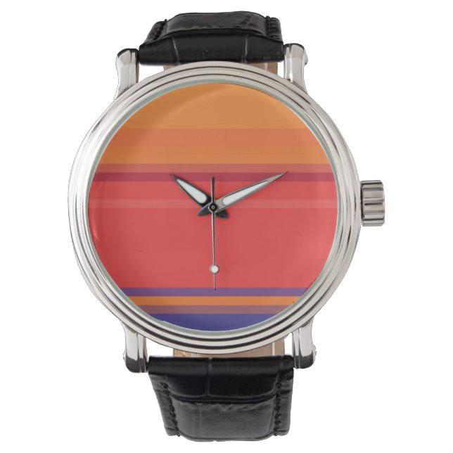 Cute colourful summer stripes  watch (Front)