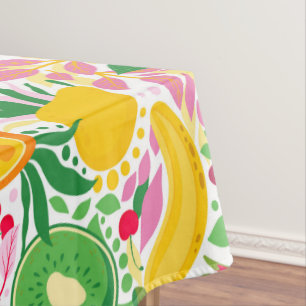 Cute Colourful Summer Tropical Fruit Fun Pattern Tablecloth