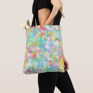 Cute colourful summer watercolor painting Green Tote Bag