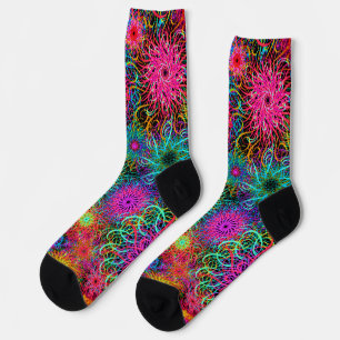 Cute colourful swirl pattern socks