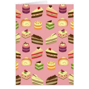 Cute Colourful Tea Cakes Illustration Pattern