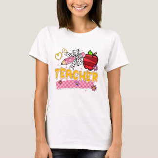 Cute Colourful Teacher Typography T-Shirt