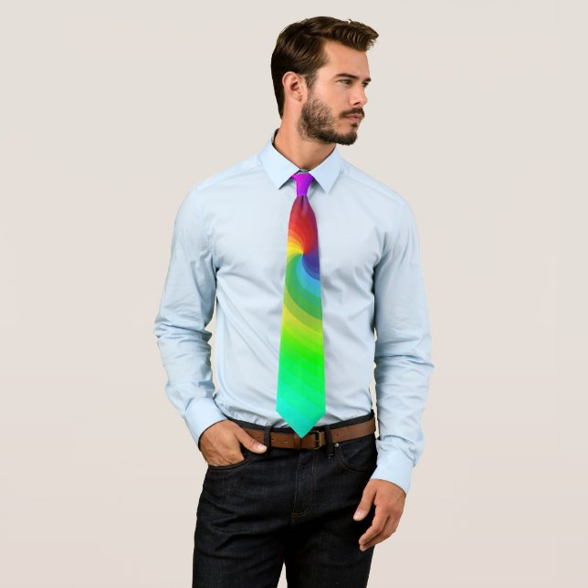 Cute Colourful Tie Dye Rainbow Swirl Art Pattern (In Situ)