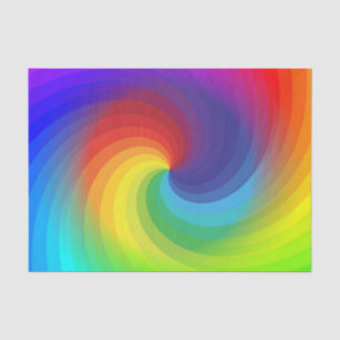 Cute Colourful Tie Dye Rainbow Swirl Art Pattern Tissue Paper