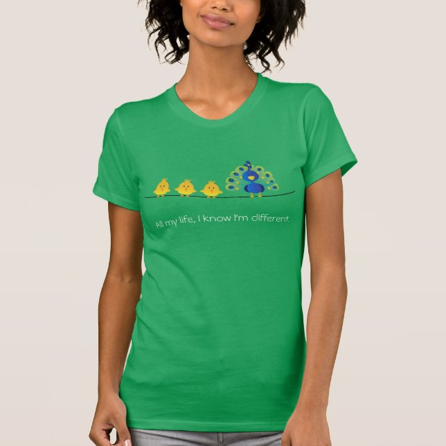 Cute & colourful toon of birds and a peacock T-Shirt (Front)