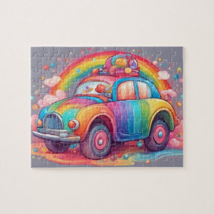 Cute Colourful Toy Car Jigsaw Puzzle