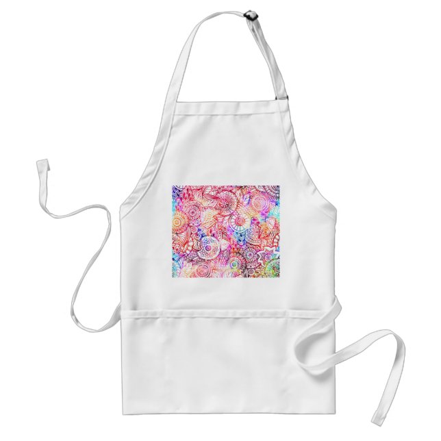 Cute colourful tribal pattern standard apron (Front)