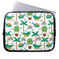Cute Colourful Turtle Alligator Rainbow Pattern