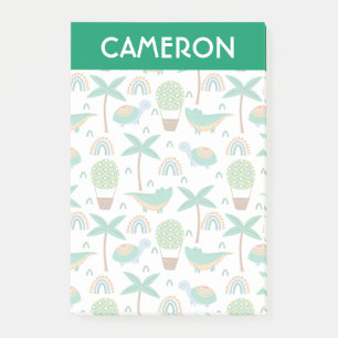 Cute Colourful Turtle Alligator Rainbow Pattern Post-it Notes