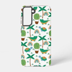 Cute Colourful Turtle Alligator Rainbow Pattern Samsung Galaxy Case