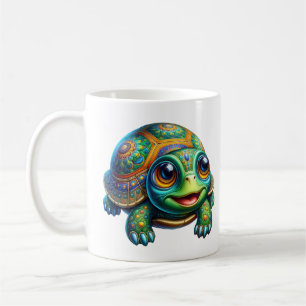 Cute Colourful Turtle Illustration Coffee Mug