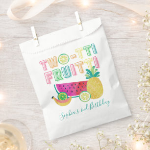 Cute Colourful Twotti Frutti 2nd Birthday Favour Bag